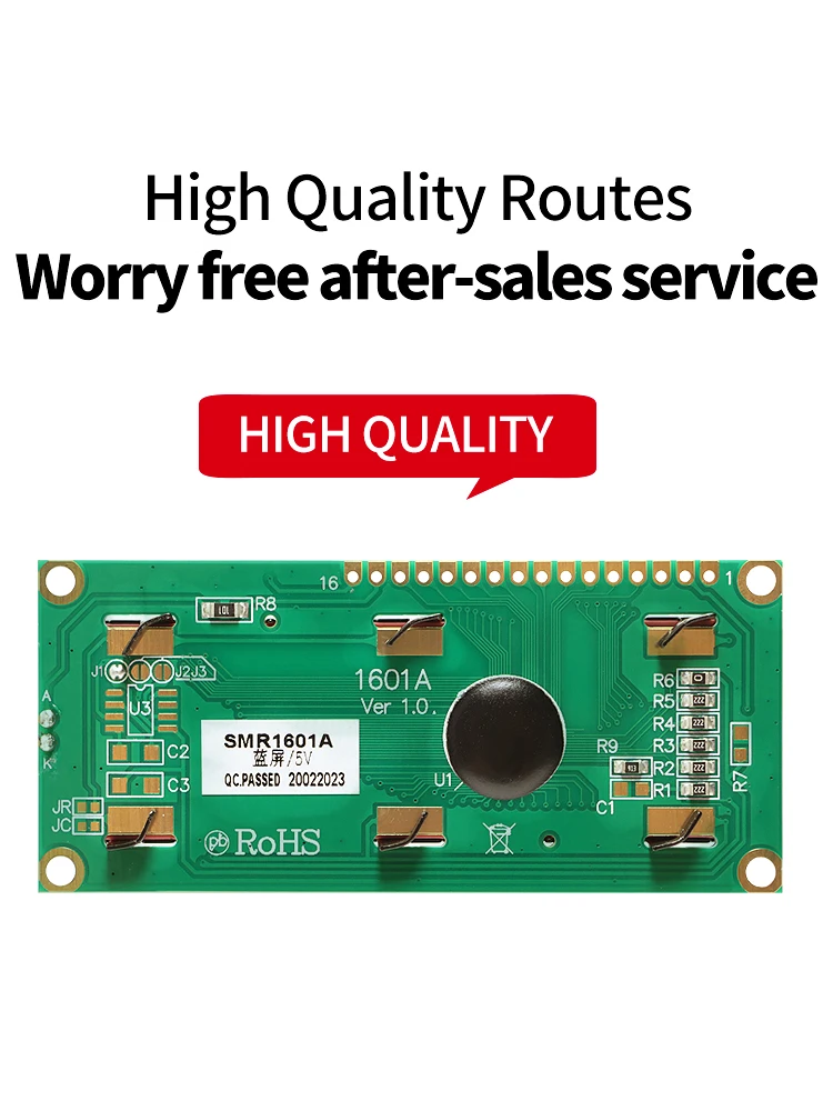 5V LCD1601 1601A Module Grey /Blue/Green Screen 16x1 Character LCD Display Module 1601