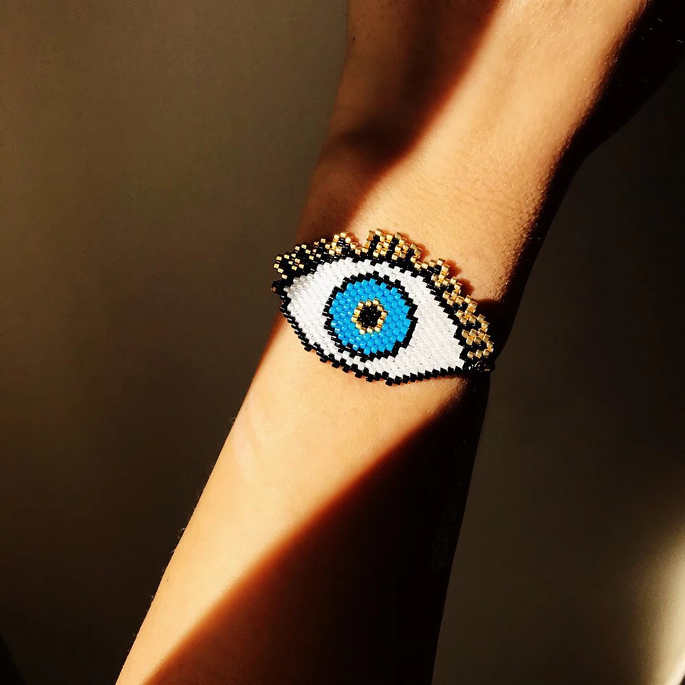 Go2Boho Turkish Evil Eye Bracelets for Women Handmade Woven Bracelet Gift  for Her Miyuki Pulseras Mujer Moda 2022 Jewelry