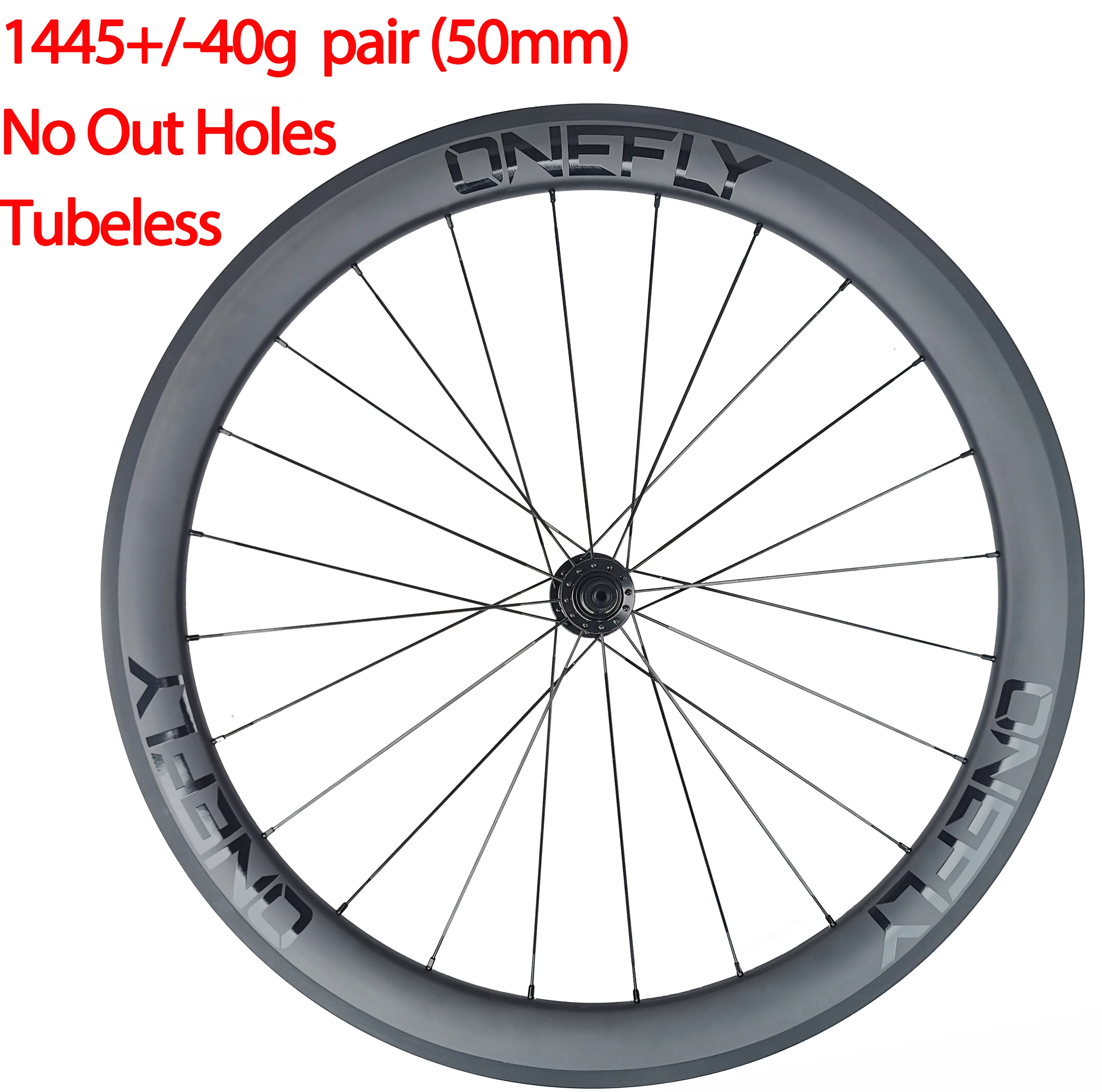 ONEFLY No Out Holes Width 25mm Super Light Carbon Road Bike Wheels