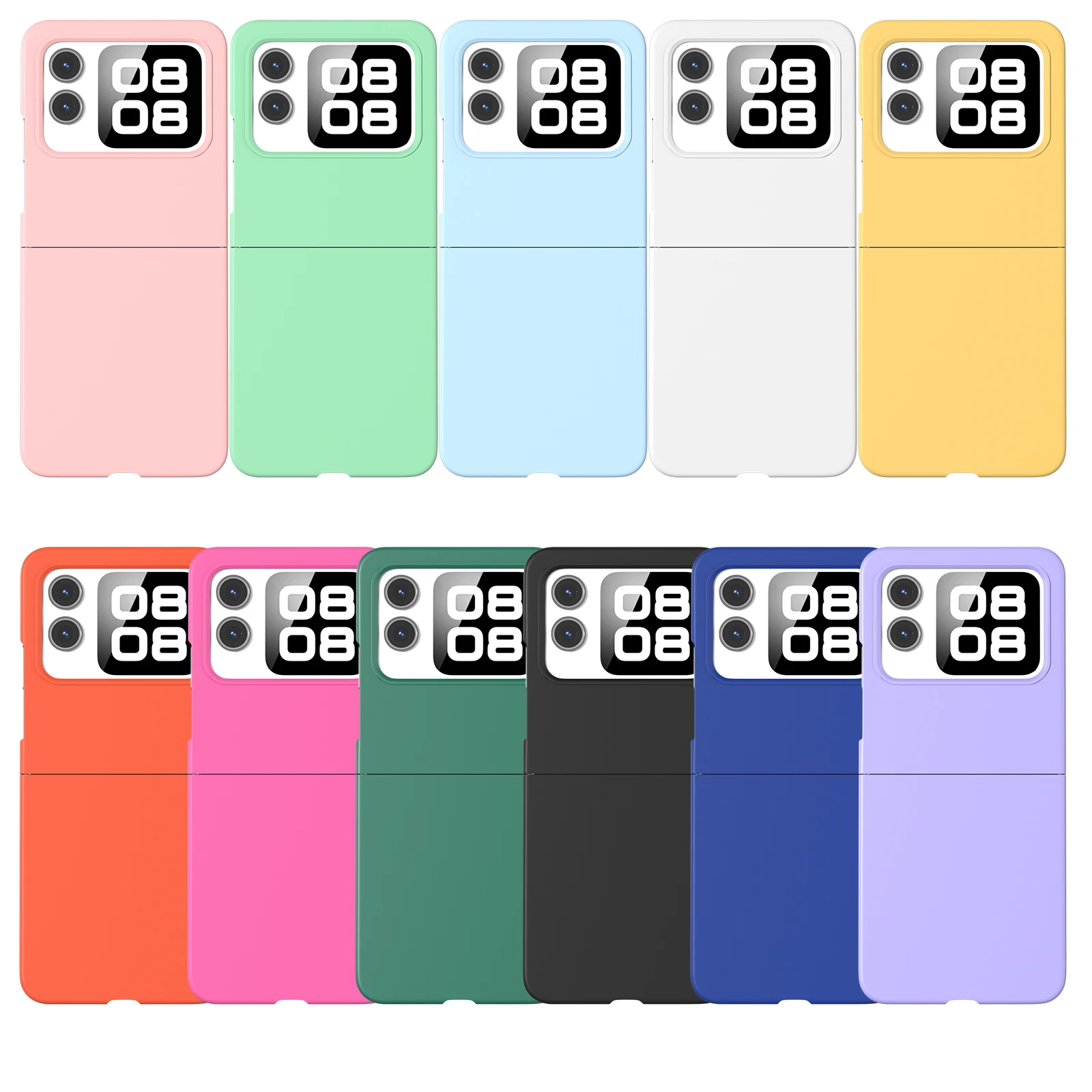 Ultra-Thin Soft Touch Silicone Case for Foldable Phones - Super Slim Protective Cover with Anti-Fouling Hard PC Back