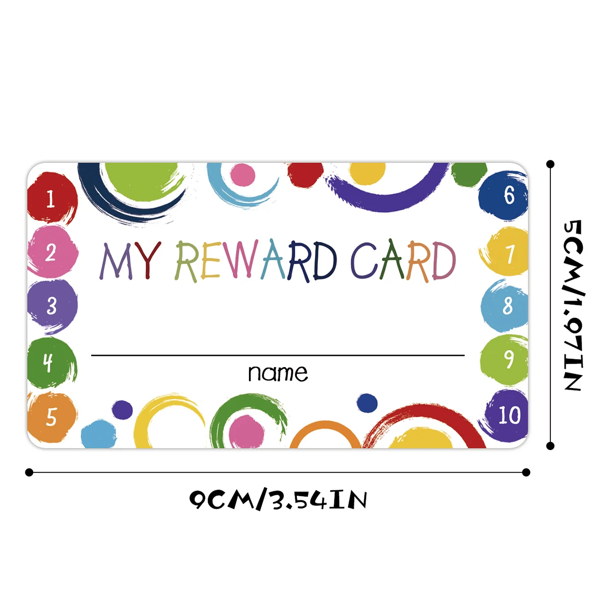 Custom Cards Mini Greeting Cards 50pcs Punch Cards My Reward Cards Classroom Student Home Behavior Incentive Decor Motivational Cute Cards Holiday Accessory