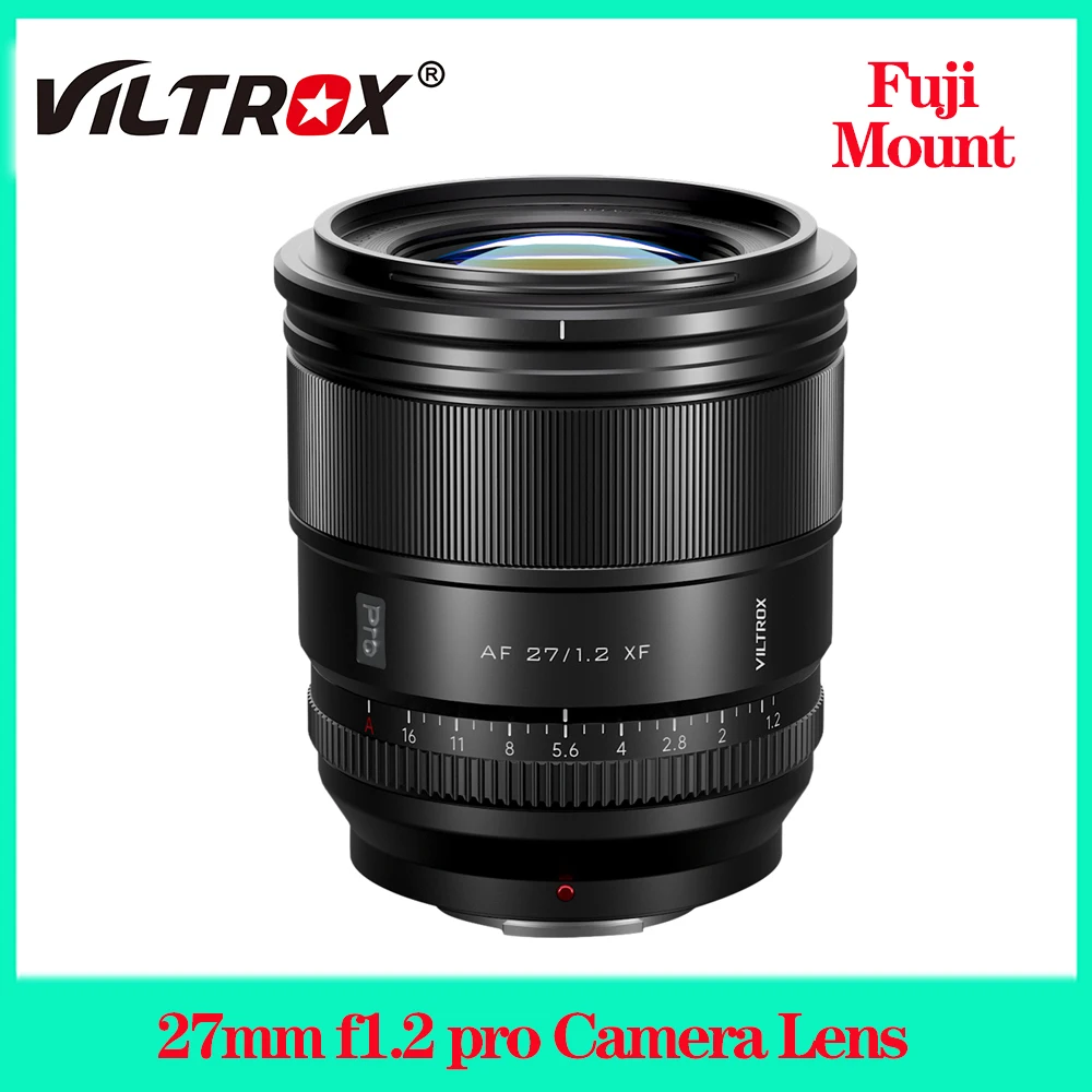 

Объектив для фотоаппарата VILTROX 27 мм f. 1,2 Pro для Fuji Mount, ультра Большая диафрагма, зеркальный объектив для Fujifilm XF Mount Cameras Lens XT5