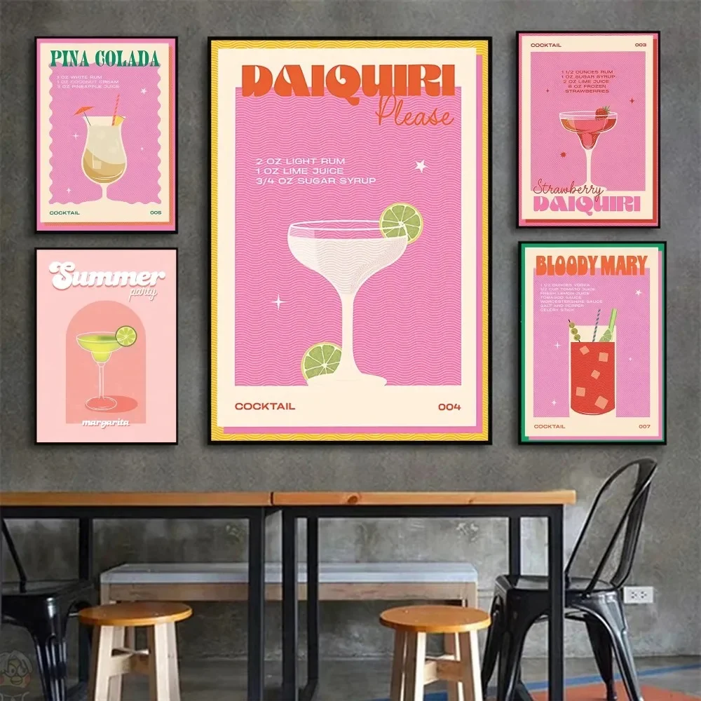 Cocktail Mojito Juice Drink Bar Poster Wall Art Home Decor Room Decor Pittura Digitale Soggiorno Ristorante Cucina Art