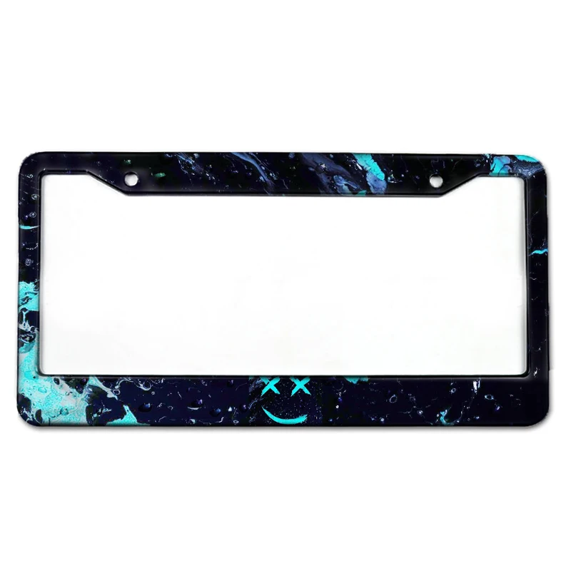 Sleek Chrome License Plate Frame - Universal Fit, Durable Black Finish