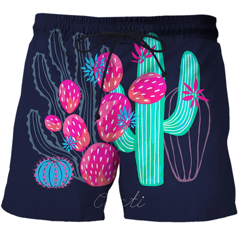 Colorful plants and animals 3D print Shorts Men Summer Fast-drying Beach Trousers Casual Sports Short Pants Clothing techwear blazer and pants set