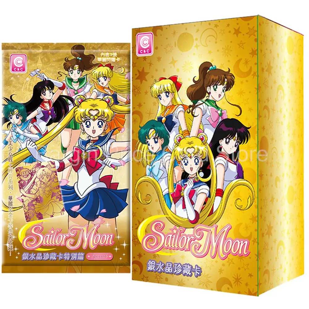 

Sailor Moon Anime 30th Anniversary Edition Figures Bronzing Flash Cards PR Collectible Cards Toys Birthday Gifts for Children