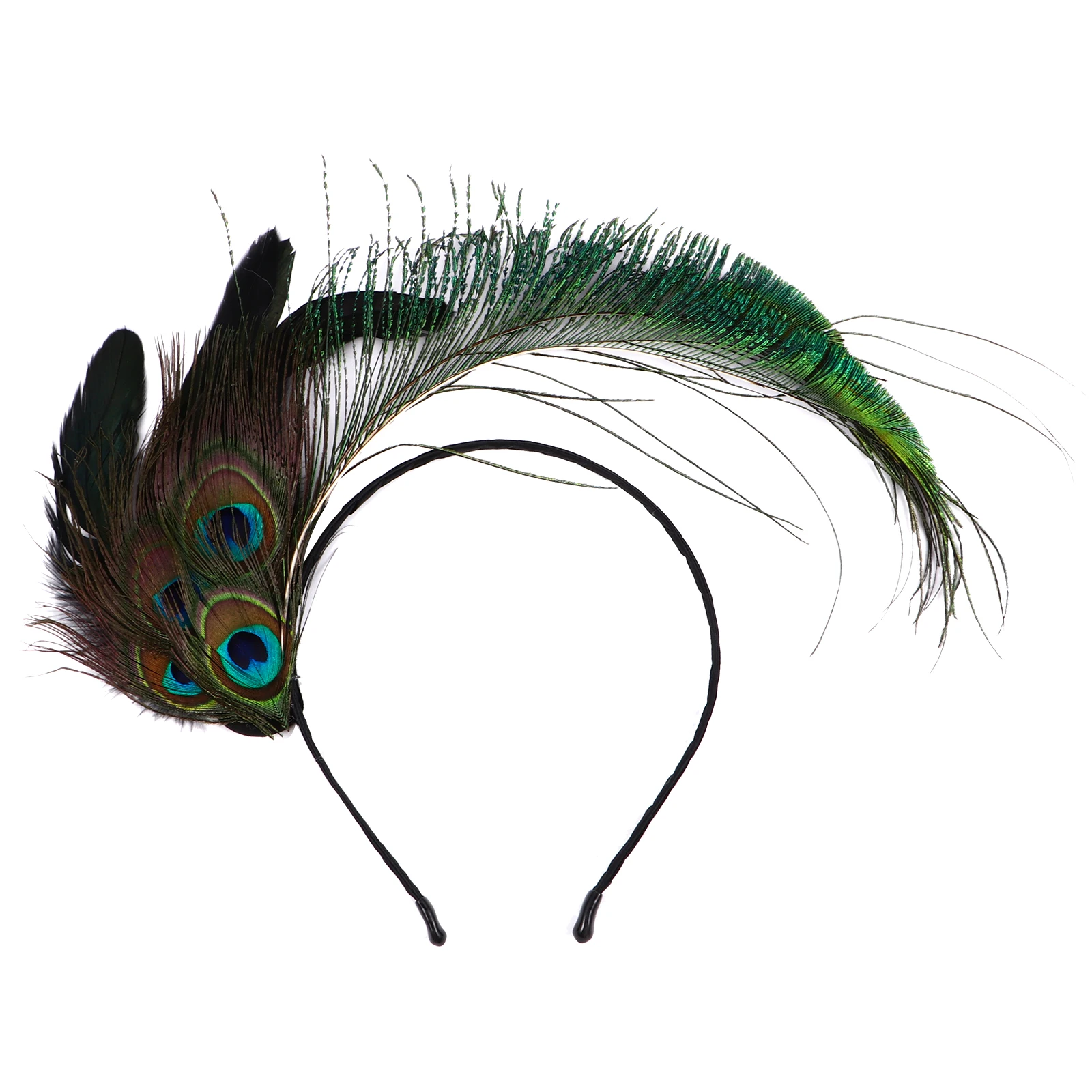 

Women Hairband Headpiece Indian Headdress Feather Headband Feathers Fascinator Cosplay Costume Party Head Prop Hair Accessories