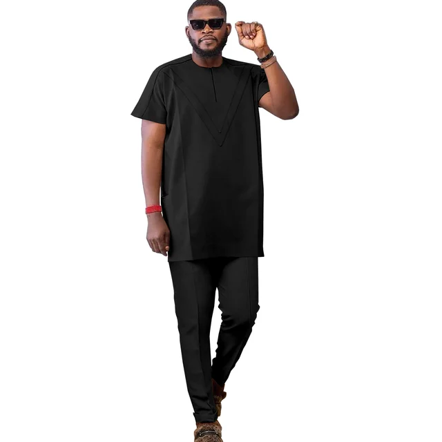 Fashola Short Sleeve Dashiki Outfit - Image 2