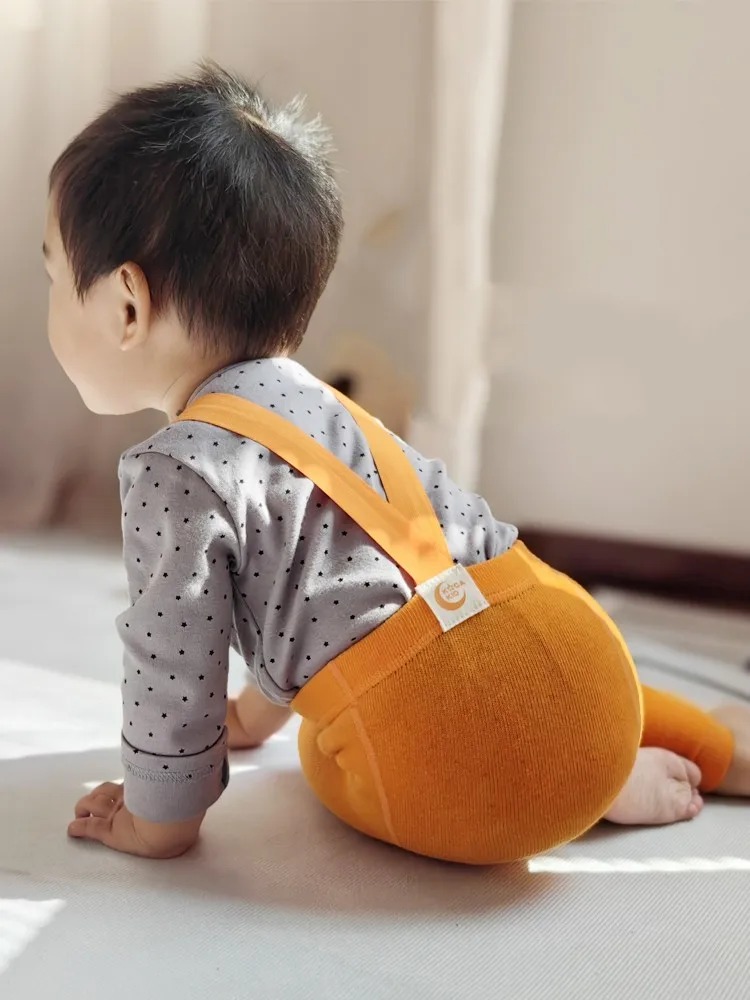 Baby Trousers Cotton Pants Baby Leggings Spring Fashion Boy Baby Solid High Waist Overalls Girl Children Cotton Leggings Infant Casual Suspenders Pants Kid Trousers