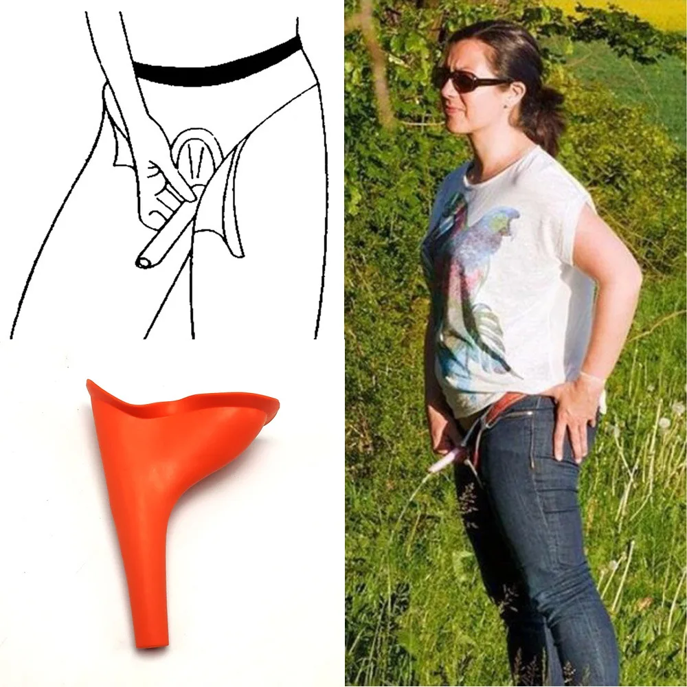 Female Pee Funnel Universal Urinal Funnel Vertical Travel Unisex Portable Toilet Emergency Camping Silicone
