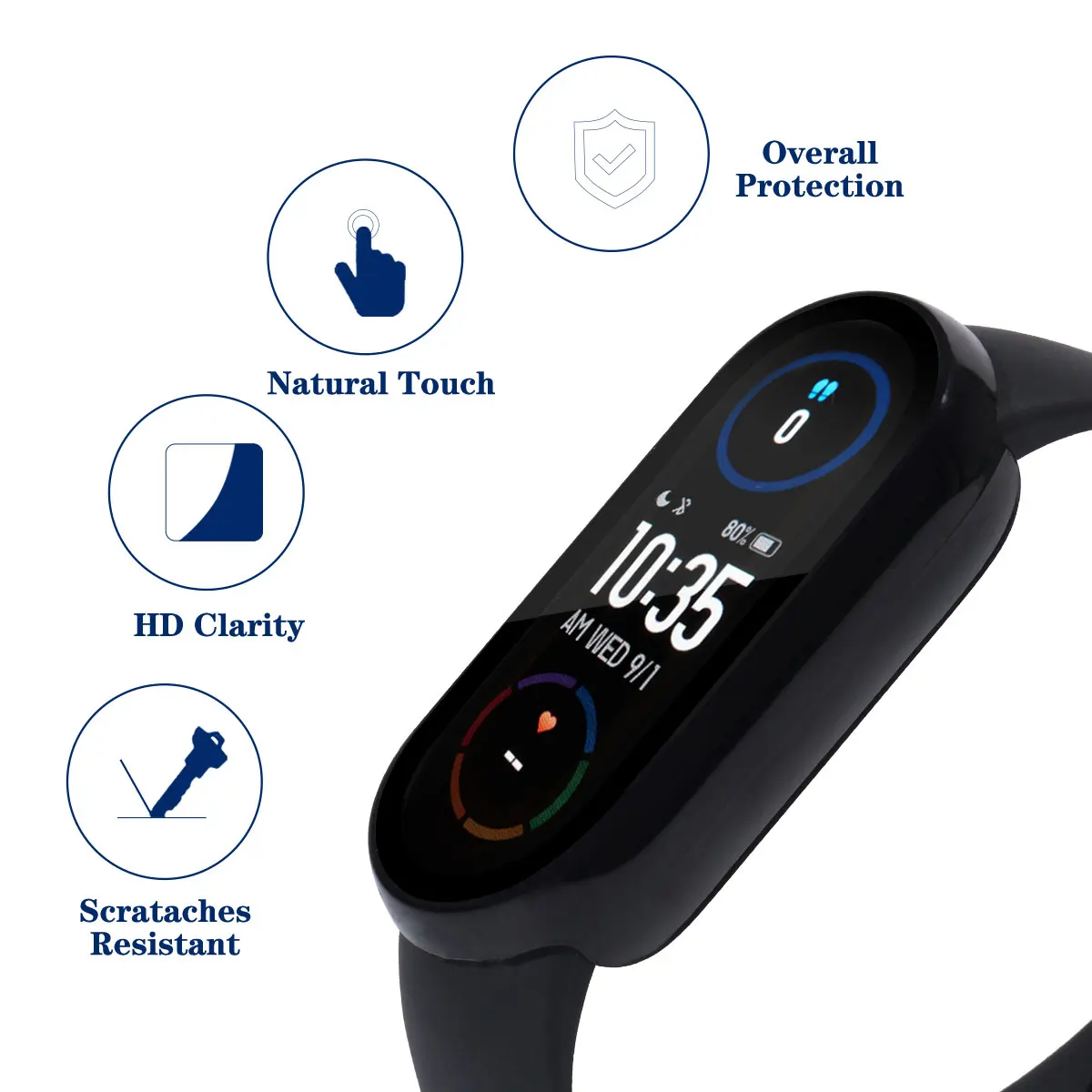 Watch screen protector case Tempered Glass Film For Xiaomi Mi Band 8 7 5 6 4 NFC Screen Protector Case For Xiaomi Mi band 6 5 4 Miband 7 Smart Watchband