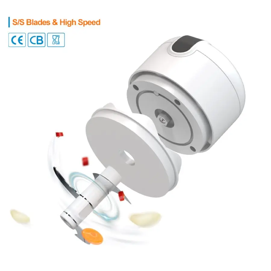 250ml Rechargeable Kitchen Portable Electric Garlic Vegetable Chopper Mini Food Processor Food Blender 2