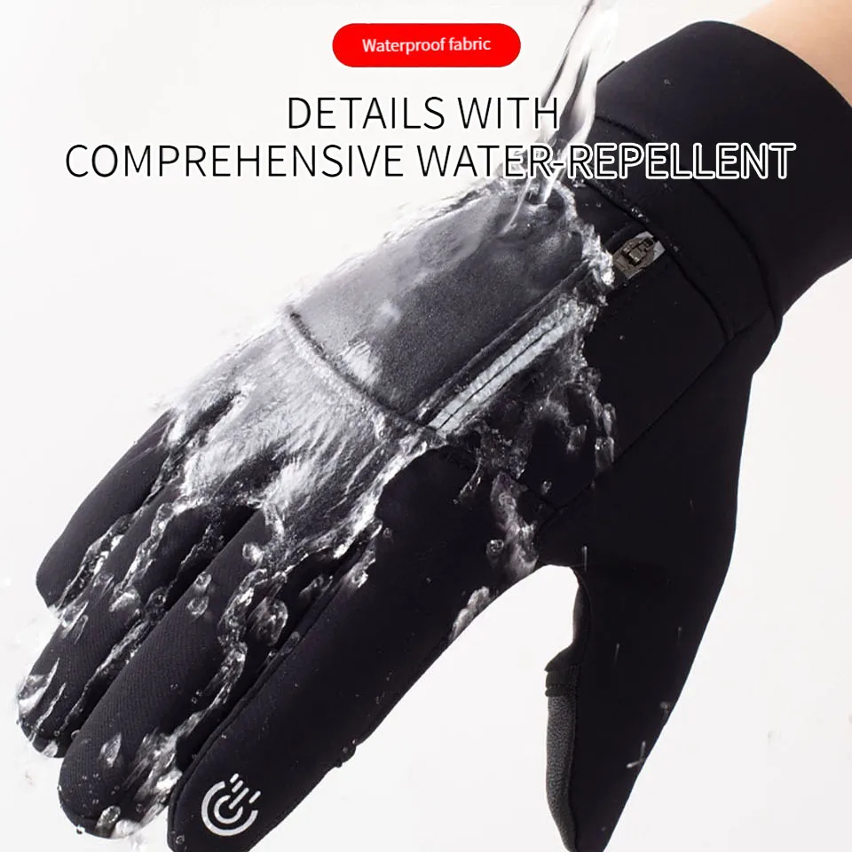 GTUBIKE Winter Fishing Gloves 2 Finger Flip Waterproof Windproof Warm