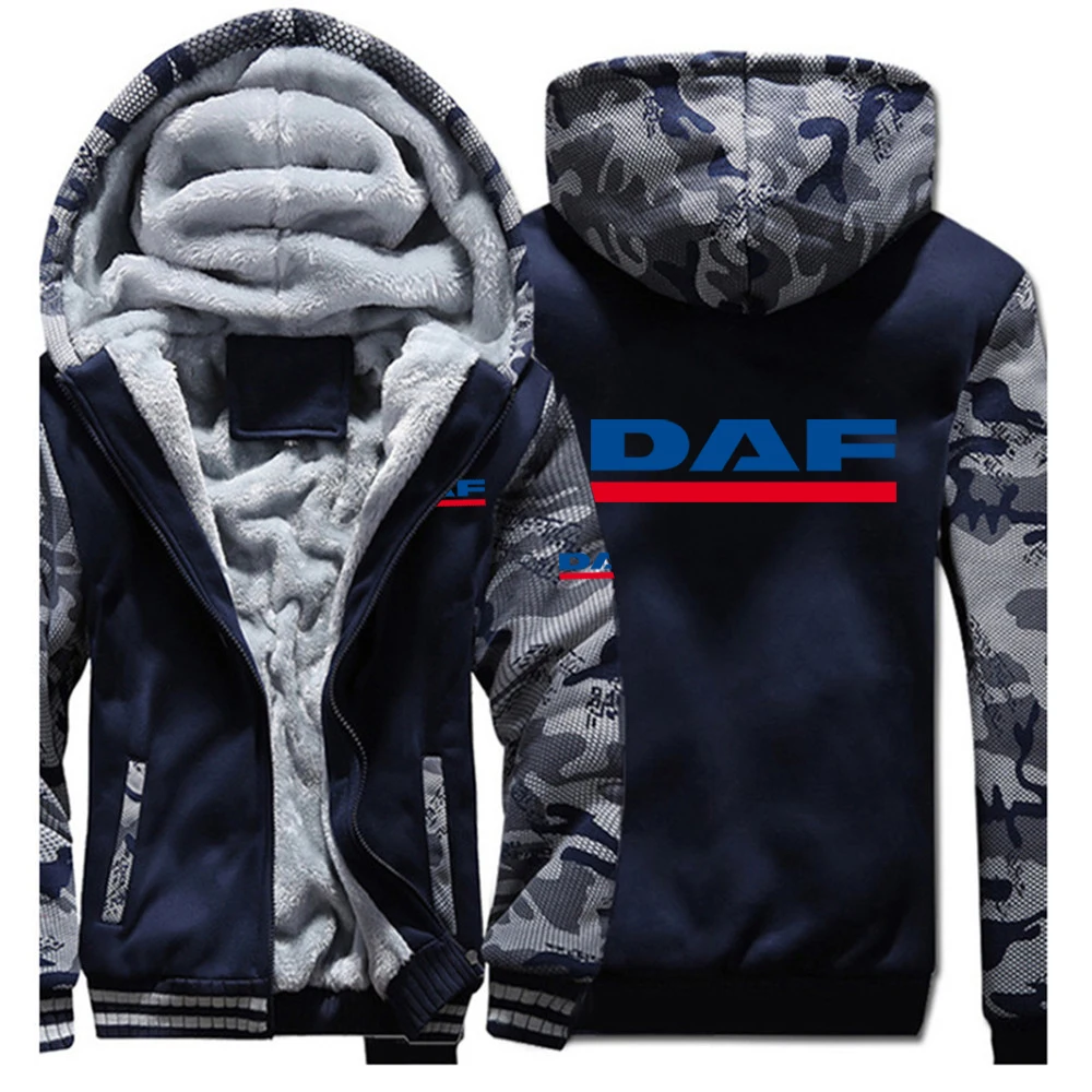 DAF TRUCKS COMPANY TRUCKER Printing Fashion 2023 New Man's Winter Thicken Cotton Tracksuit Comfortable Casual Wild Hoodies Coat