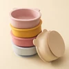 1PC Silicone Baby Tableware Suction Dinner Set Eating Training Baby Stuff Cartoon Cute Bear Shape Bowl Toddler Tableware 4