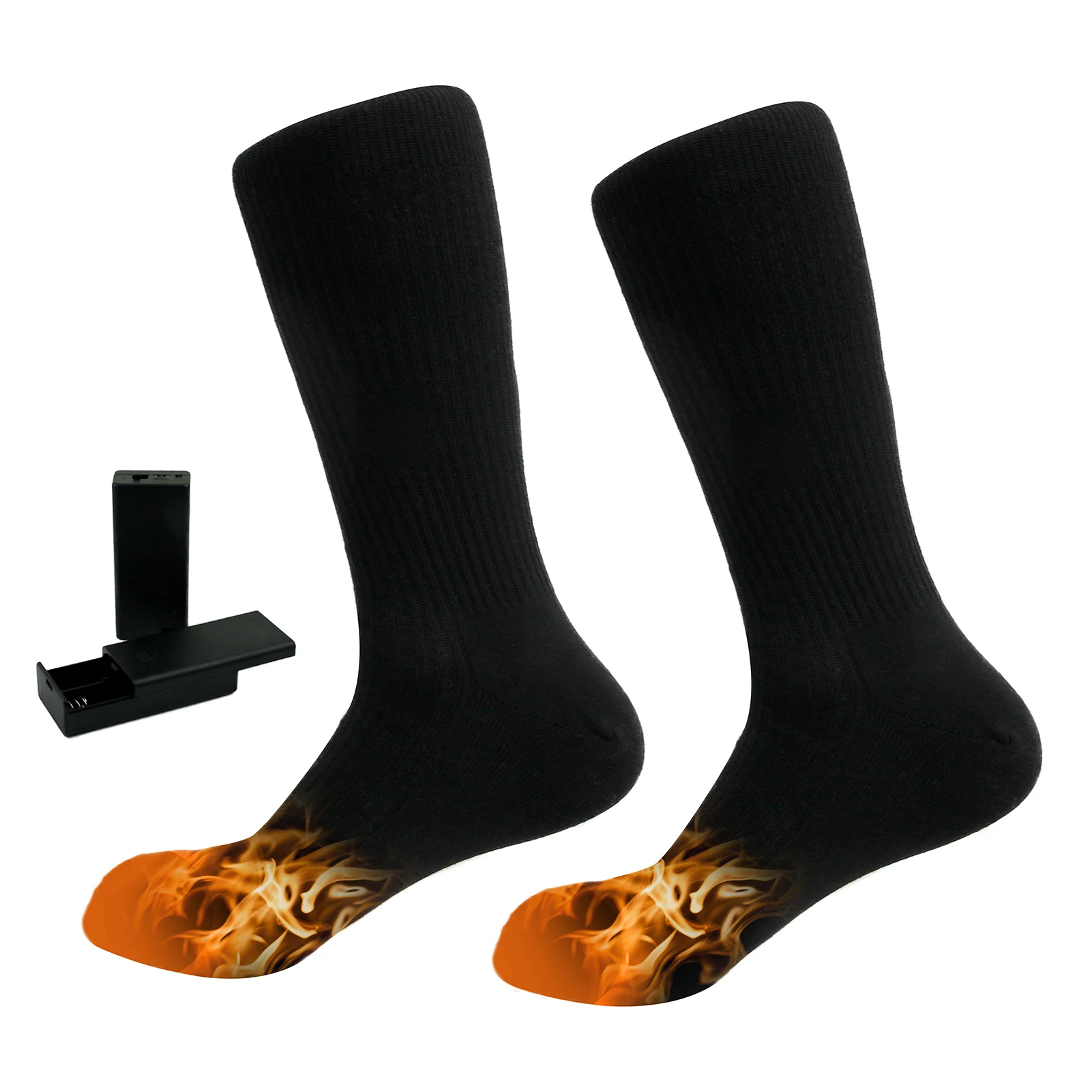 

Multifunction Heated Socks Battery Powered Washable Winter Warm Cotton Socks Foot Warmer for Indoor Skiing Camping Hiking