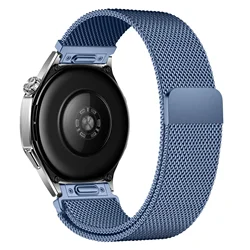 20mm Easy Quick Fit Milanese Loop Magnetic Metal Strap - MoonSwatch (Blue)