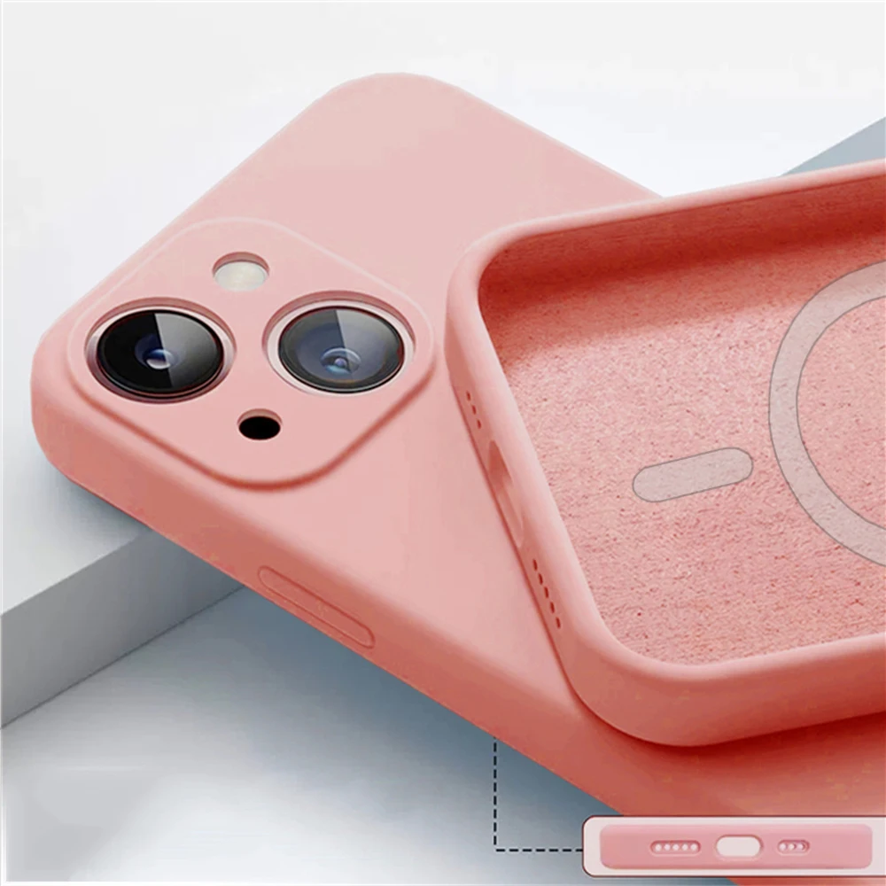 ตัวเลือกสินค้า เคสซิลิโคนเหลวแม่เหล็ก Magsafe สำหรับ iPhone 14/13/12 คุณภาพดี