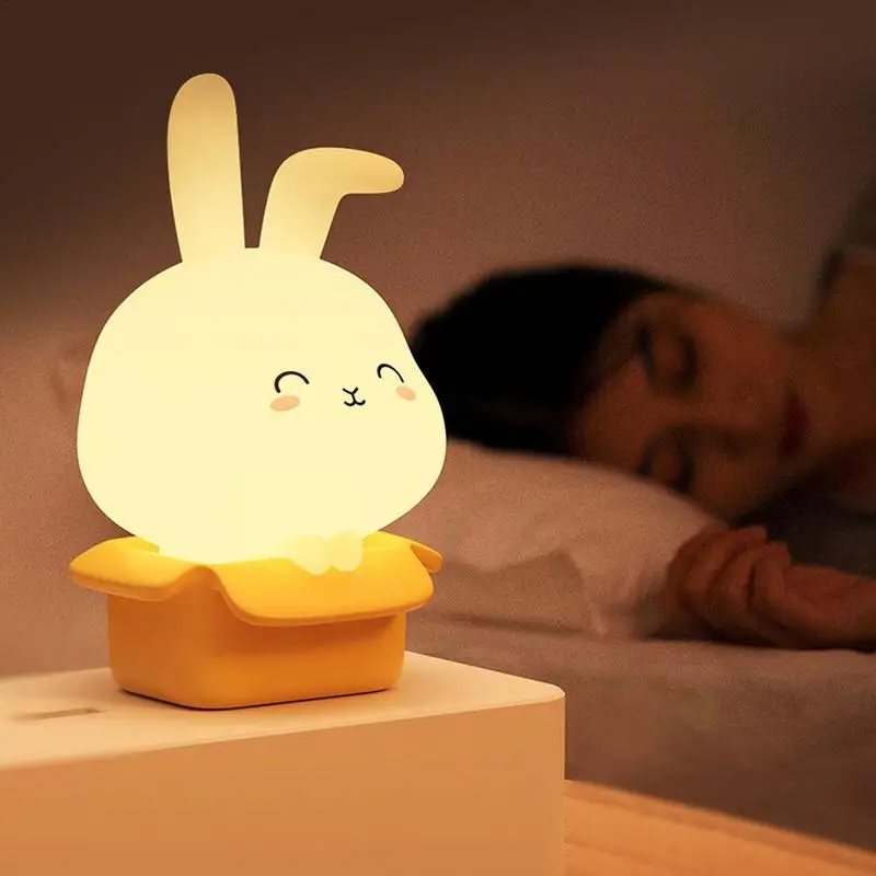 

USB Plug Night Lamp Cute Animal Computer Mobile Power Charging Book Lamp LED Eye Protection Reading Light Kids Room Night Light
