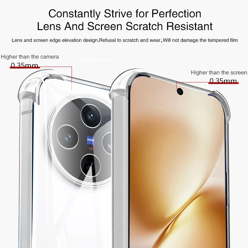 Luxury Airbag Phone Case - Clear Silicone Lens Protection Back Cover