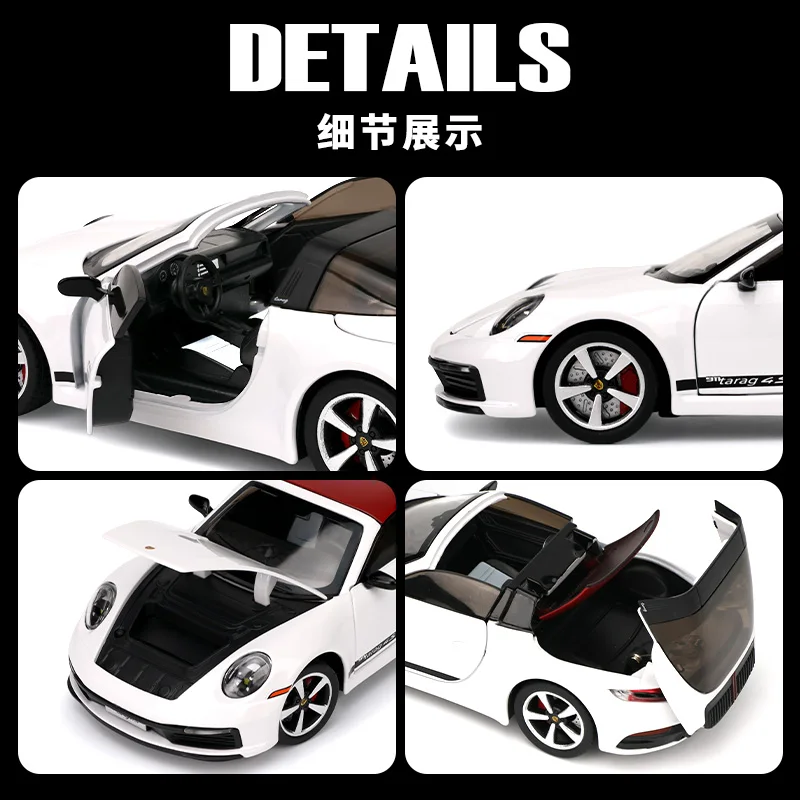1:32 포르쉐 911 Targa GT3 컨버터블 로드스터 합금 금속 다이캐스트 모델 자동차 홈 트렌디 한 장식품 컴퓨터 데스크탑