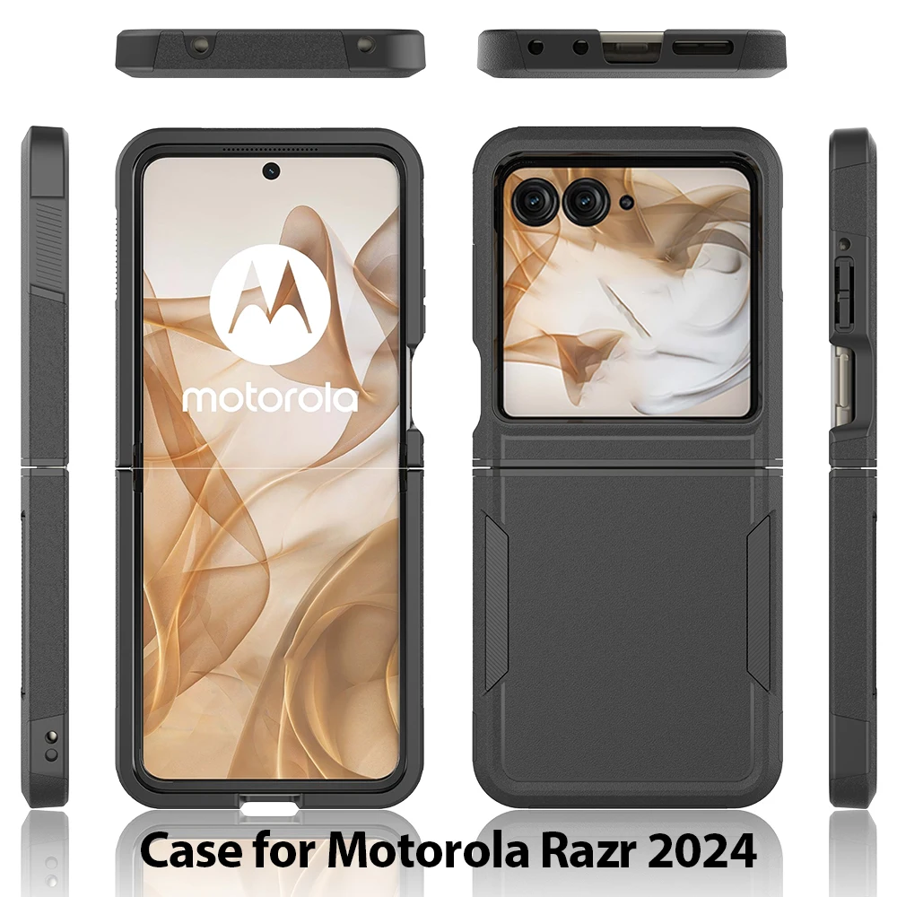 Rugged Shockproof Phone Case with Soft TPU Frame and Hard Plastic Protective Cover
