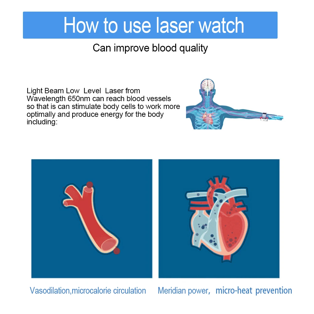 Laser Therapy Wrist Device with 15-Hole Light Technology