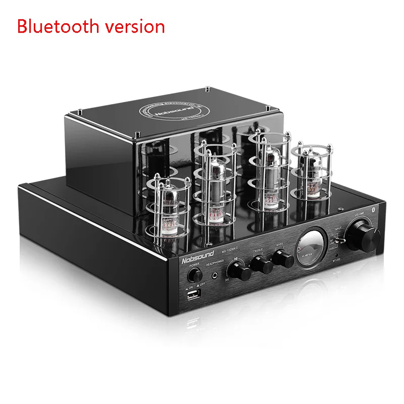 Audiophile High-power Tube Power Amplifier Wireless Bluetooth HIFI Mini Tube Power Amplifier Amp Optical Fiber Coaxial Interface 