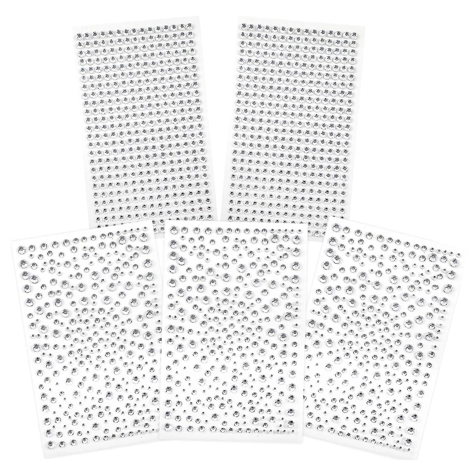 투명 모조 다이아몬드 스티커, 자체 접착 블링 보석, 헤어 페이스 네일 메이크업 의류 신발 DIY, 1725 개