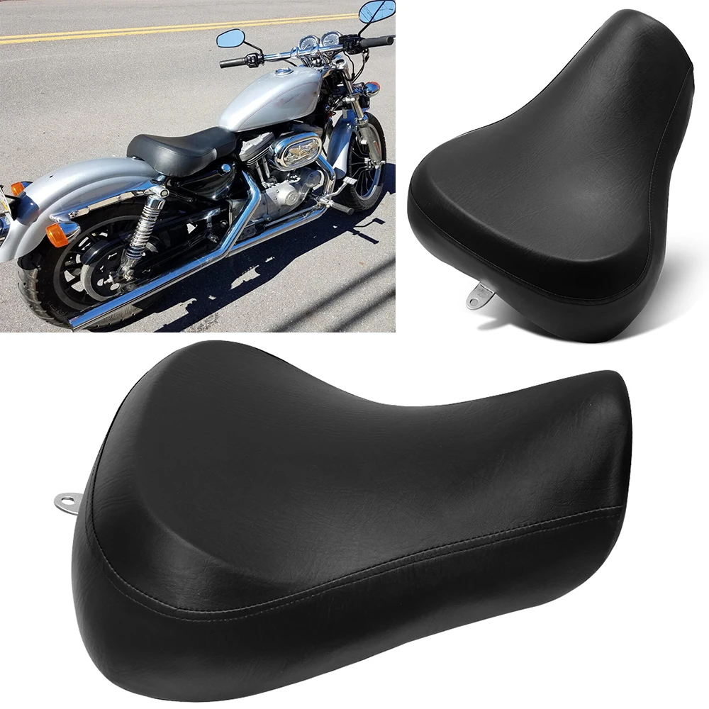 Motorcycle Black Front Driver Rider Solo Seat For Harley Sportster XL