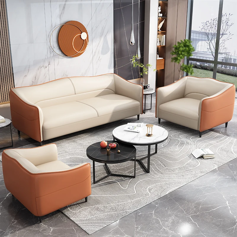 Designer Floor Office Sofas Individual Leather Italian Minimalist Office Sofas Unusual Straight Long Canape Salon Home Furniture fashion vintage men jeans high quality retro washed blue slim fit ripped jeans men trousers italian style designer denim pants