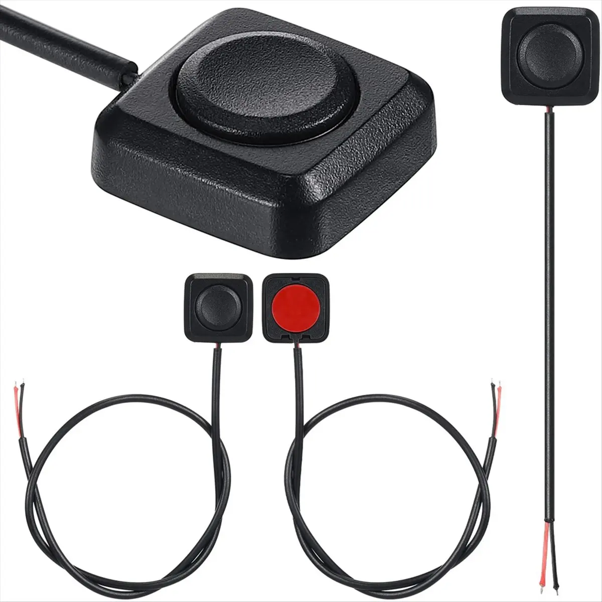4 Pcs Momentary Switch Momentary Push Button ON Off Switch 12V 24V Mount Mini Button Switch - 1