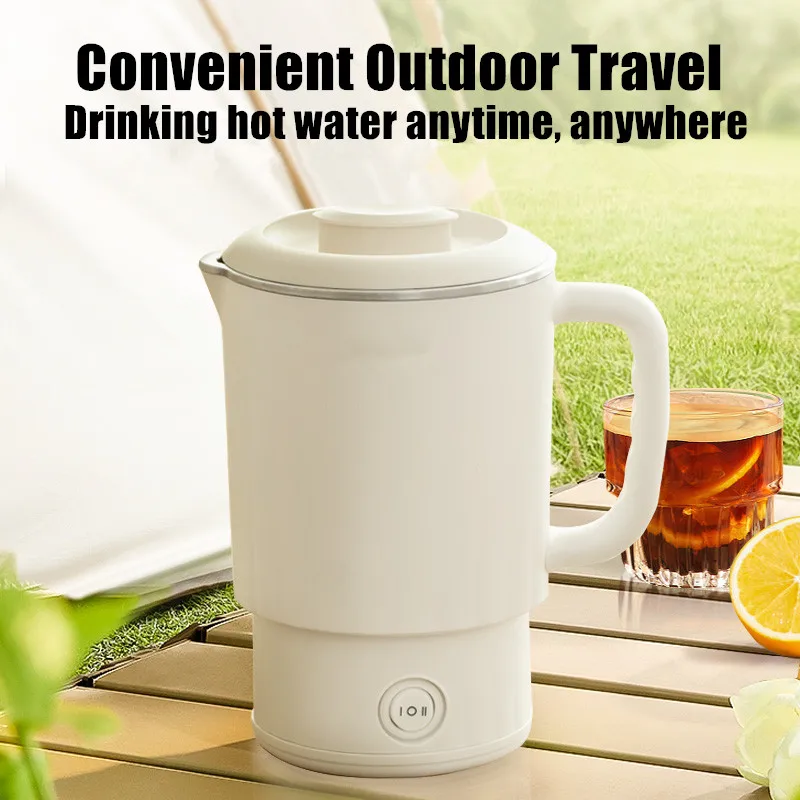 0.6L Mini Folding Kettle Portable Water Heater 600W 600ml Electric Kettle Home Electric boiling pot Easy To Travel mini folding kettle electric kettle folding kettle