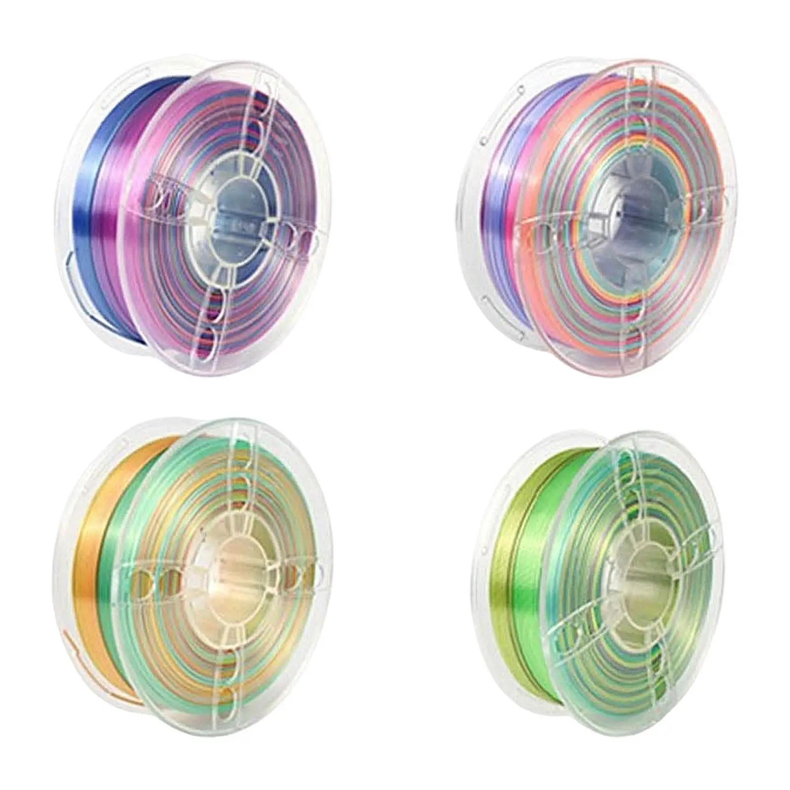 

Pla 3D Printer Filament 1.75mm Multicolor dimensional Accuracy High Performance Accessory Good Shaping Silky Shiny Neatly Wound