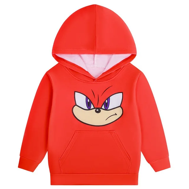 Sonic The Hedgehog Hoodie Cartoon High-value Fashion Anime Game Peripheral Baby Boy Girls Sweater Long-sleeved Top Coat Pullover