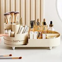 New 360° Rotating Makeup Brush Holder Cosmet Storag Box Luxury Makeup Organiser Lipsticks Make Up Container Vanity Organizer Bo 2