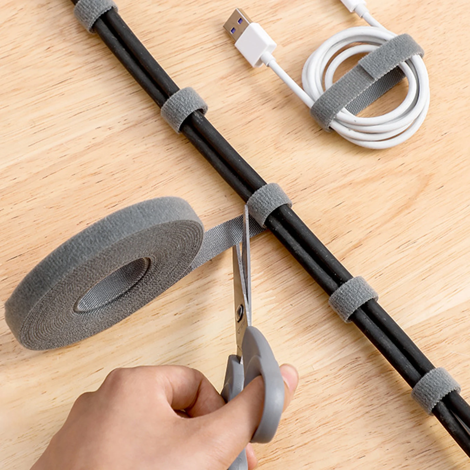 

5m/roll Reusable Cable Tape Roll for Cable Ties Straps Organising Diy Home Wires Cords Manage Wire Organizer Straps Fix Cables