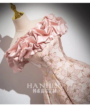 Luxury Pink Jacquard Medieval Dress (Marie Antoinette Edition)