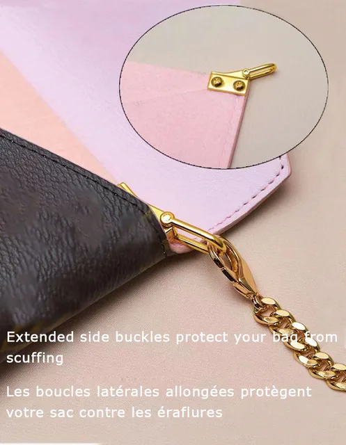 Felt organizer handbag Kirigami insert with Golden chain Crossbody bag  Kirigami Pochette Envelope Bag Insert Organizer - AliExpress