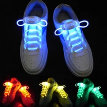 

New LED Sport Shoe Laces Flash Light Up Glow Stick Strap Shoelaces Party Club Arrival Promotion Cool Hip Hop Luminous Shoelaces
