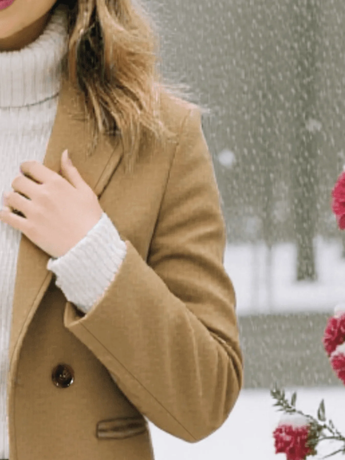 Women's Trench Coat Autumn Winter Thickened Windbreaker Textured Woolen Fabric Warm Minimalist Euro-American Fashion Overcoat - 3