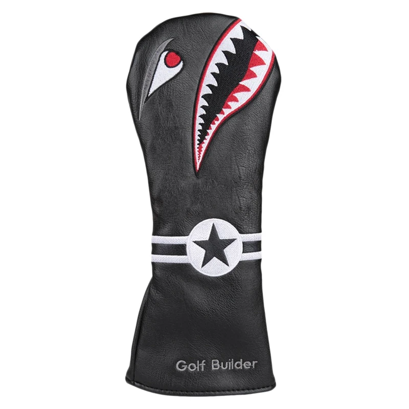 Shark Golf Club Head Cover for Driver Fairway Wood Hybrid Mallet Blade