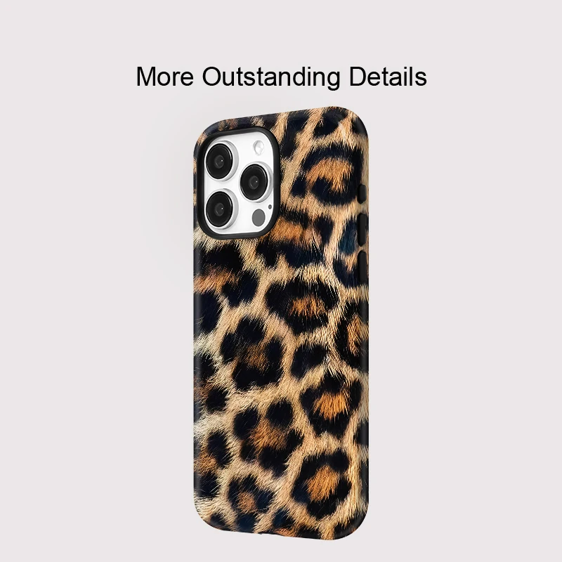 Luxury Magnetic Double-Layer Leopard Fashion Phone Case Back Cover