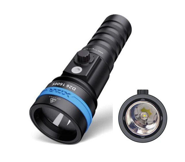 

XTAR 1600 Lumen Scuba Diving Flashlight 580 Meter Magnetic Switch Underwater 18650 26650 Torch With Power Indicator Light