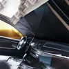 Rubber Sunshade Umbrella For Car Uv Protection Folding High Shading Car Umbrella Front Windshield High Shading Silver Sunshade 2