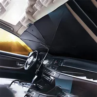 Rubber Sunshade Umbrella For Car Uv Protection Folding High Shading Car Umbrella Front Windshield High Shading Silver Sunshade 2