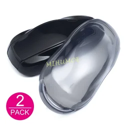Sleek Black Transparent Car Key Fob Case Cover Protector (2x Key Case)