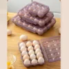 1PC Portable 6/15/24 Grid Egg Storage Box With Lid for Outdoor Picnic, Camping Egg Protector Kitchen Refrigerator Egg Tray Tools 3