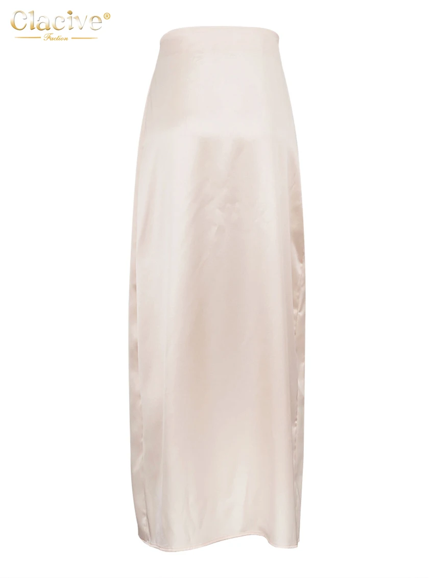 スカート Siyazu SIST9036 Naked Banding Skirt_Skin beige Bias Midi Skirt PDF Pattern, Silk Skirt Sewing Instruction