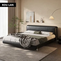 Lit souple minimaliste moderne lit en cuir chambre principale lit souple lit de mariage lit Double créatif 4